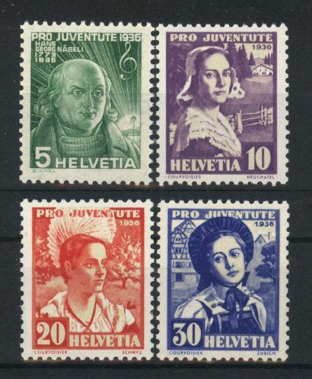 Tutti i francobolli: 1936, Pro Juventute ** – Usato da Willisau venduto da Vollstempel