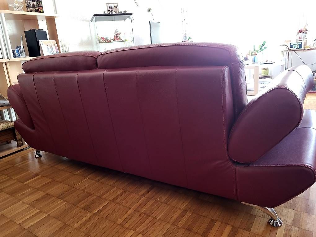 Divani: rotes Ledersofa – Usato da Lampenberg venduto da mic_286m 1