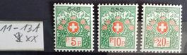 Nr. 11A-13A, Nachportomarken, Satz postfrisch Kt. 35.-