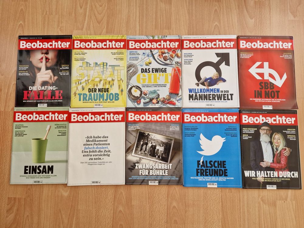 10x Beobachter Magazin Zeitschriften 2021 | Kaufen Auf Ricardo