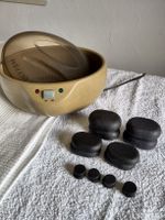 Massage Steine Vulkansteine Hot stone mit Wasserbad 