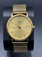 Tissot Herren Uhr Gold 34mm Datum Saphir Crystal guter Zusta