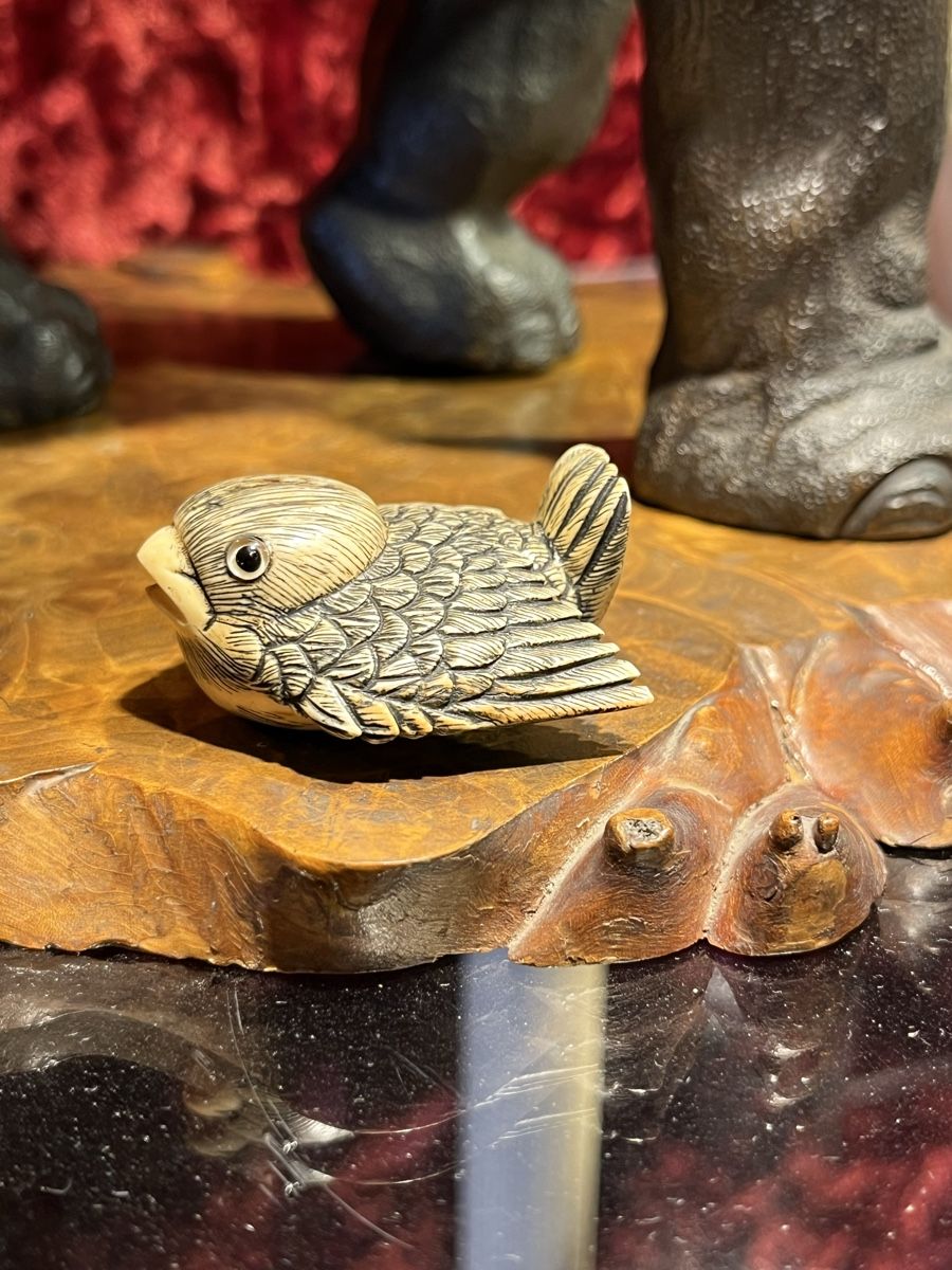 Statuette: originales netsuke, spatz. meiji periode. japan – Usato da Lengnau BE venduto da Meij