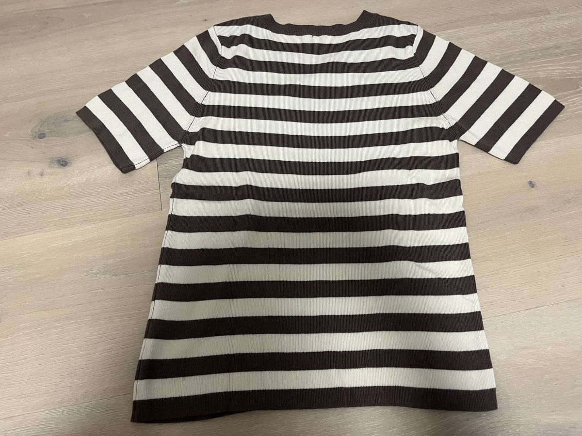 T-shirt: Strickshirt gestreift taupe creme M neu – Nuovo (secondo la descrizione) da Birrwil venduto da vanyboo 1