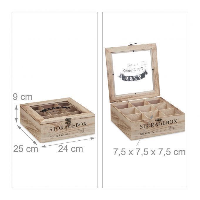 Behälter & Ähnliches: TEEBOX HOLZ 9 Fächer "STORAGEBOX" – Neu und originalverpackt aus Gerlafingen von Tsuru 1