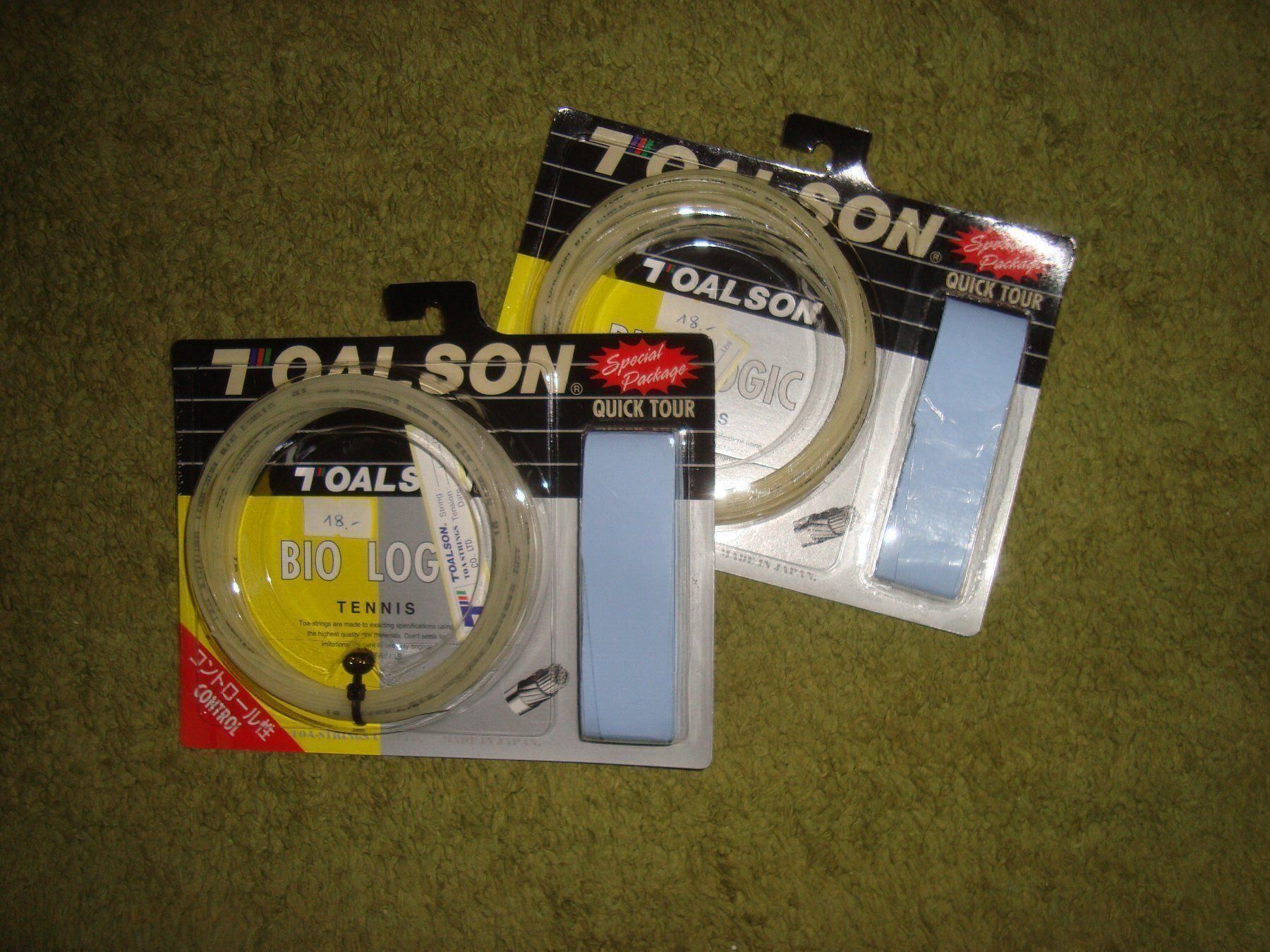 Schläger: Tennissaite Toalson 2 Set "Bio Logic" + overgrip – Neu und originalverpackt aus Wädenswil von OliveDerSpezialist