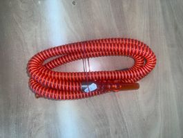 Shisha Schlauch Neon rot aus Plastik und Glas