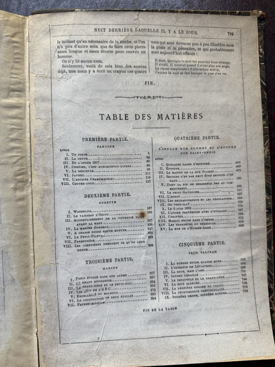 Libri: Victor Hugo Les Miserables Hetzel 1867 – Usato da Fribourg venduto da Ardoffel 9