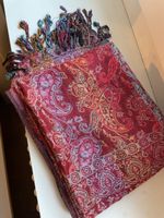 Wunderschöner Paisley-Schal mit Fransen, pink orange lila ro