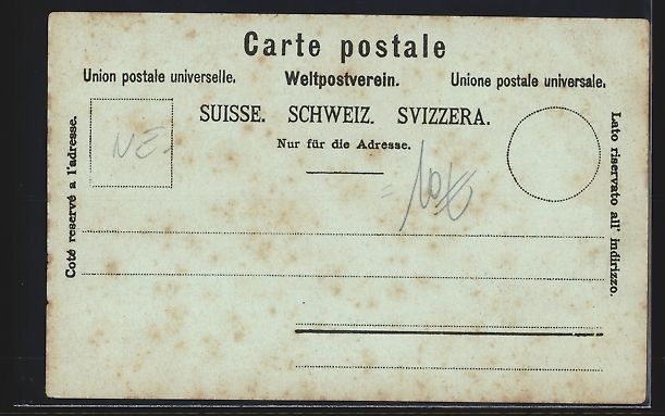 Ansichtskarten: Mondschein-Lithographie Chaux-de-Fonds,  – Gebraucht aus Berlin von bartko-reher 1