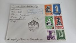 1940 Swissair Erstflug Locarno - Barcelona