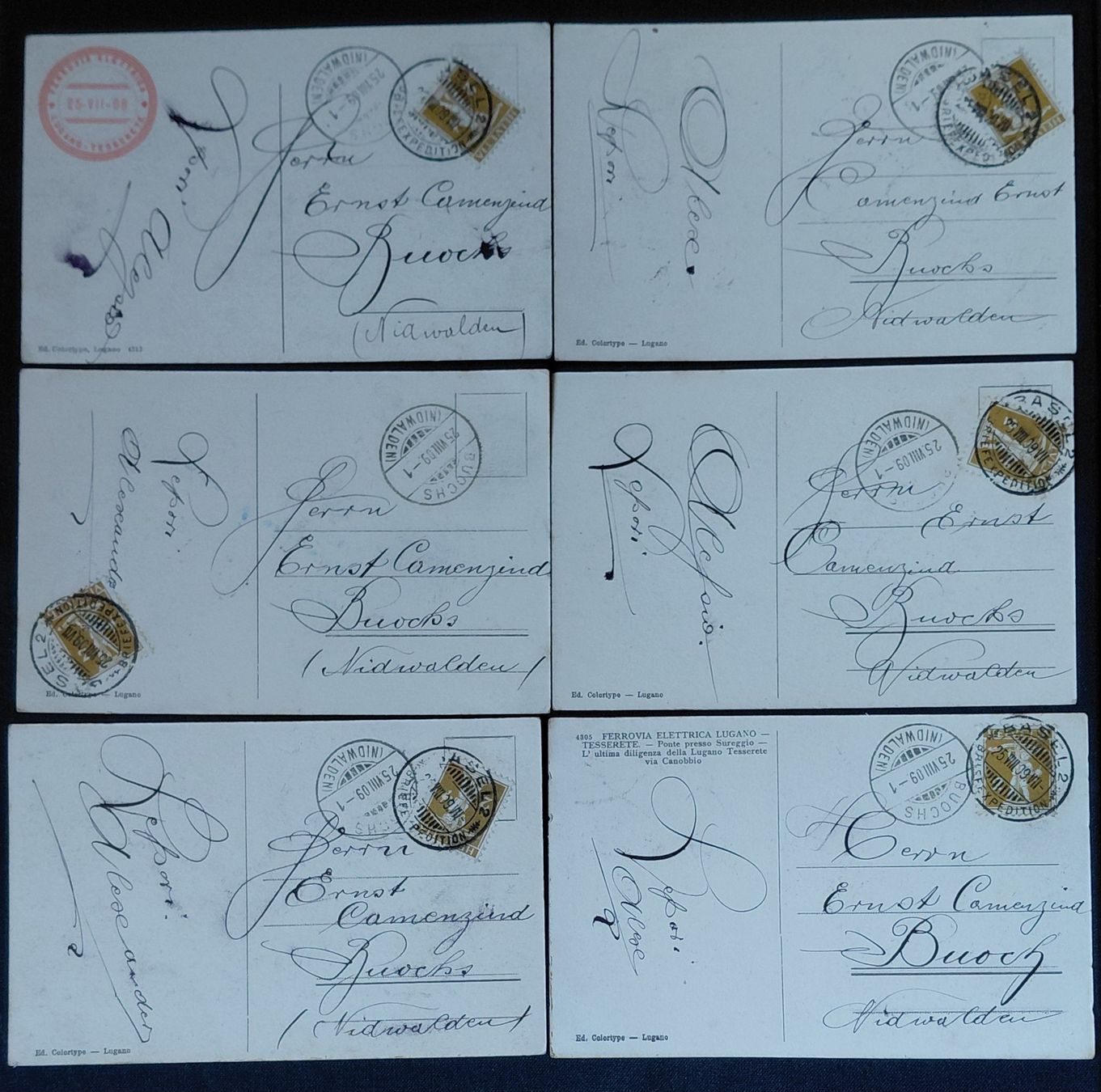 Cartes postales: 6 Ansichtskarten elektr. Eisenbahn Lugano Tesserete, 1909 – D'occasion à Trogen par Limboo 7