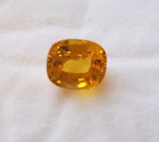 Saphir 4.45ct Gelb Kissen Sehr Gut Lab Thailand
