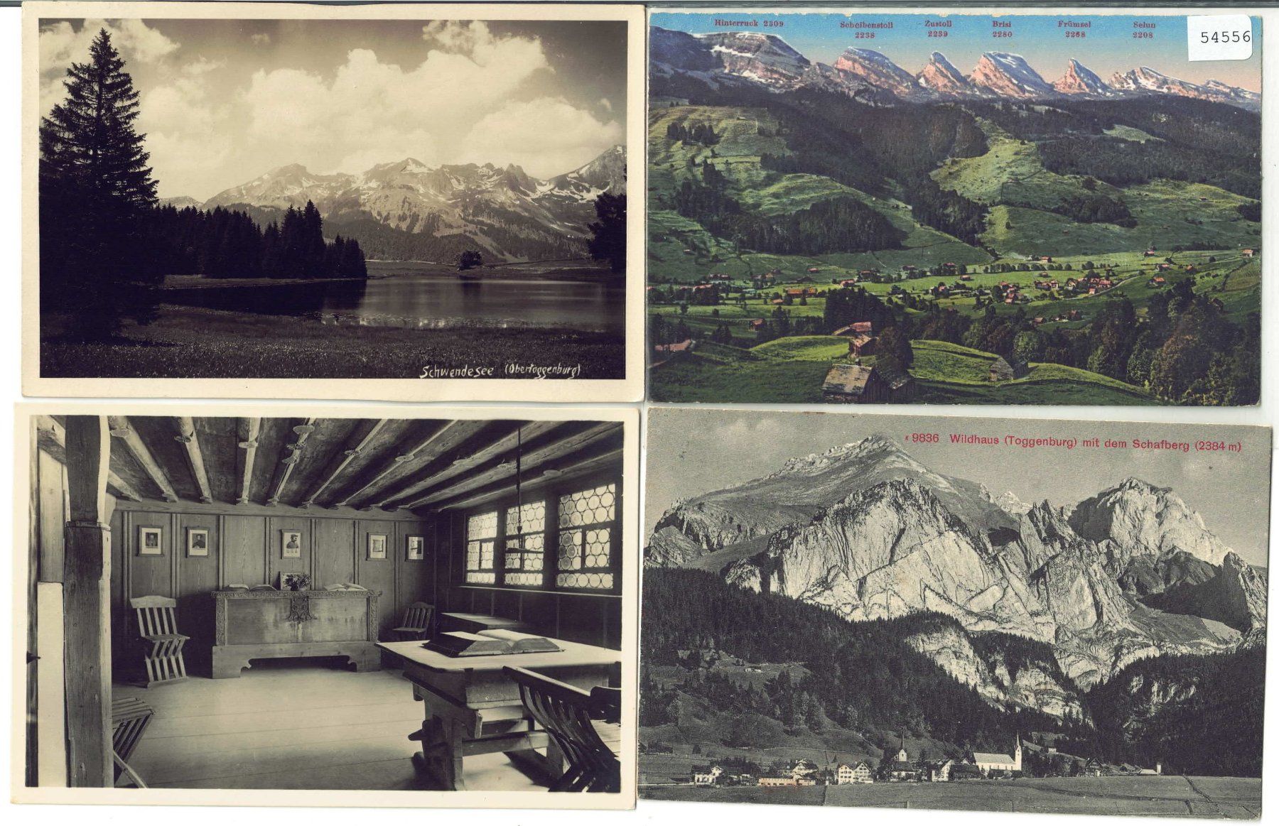 Cartoline postali: 4 AK - Toggenburg – Usato da Ettingen venduto da Kartenplanet