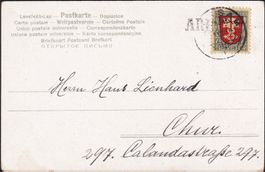 1919: Pro Juventute SBK-Nr. J12 auf Bild-PK nach Chur