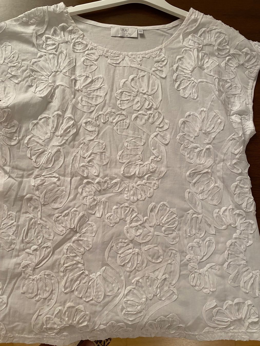 Blusen: Neue Sommer Bluse "Just White" Gr. 42, weiss – Neu (gemäss Beschreibung) aus Illnau von Sniwi67 1