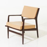 Skandinavischer MCM Easy Chair in Leder by JO Carlssons
