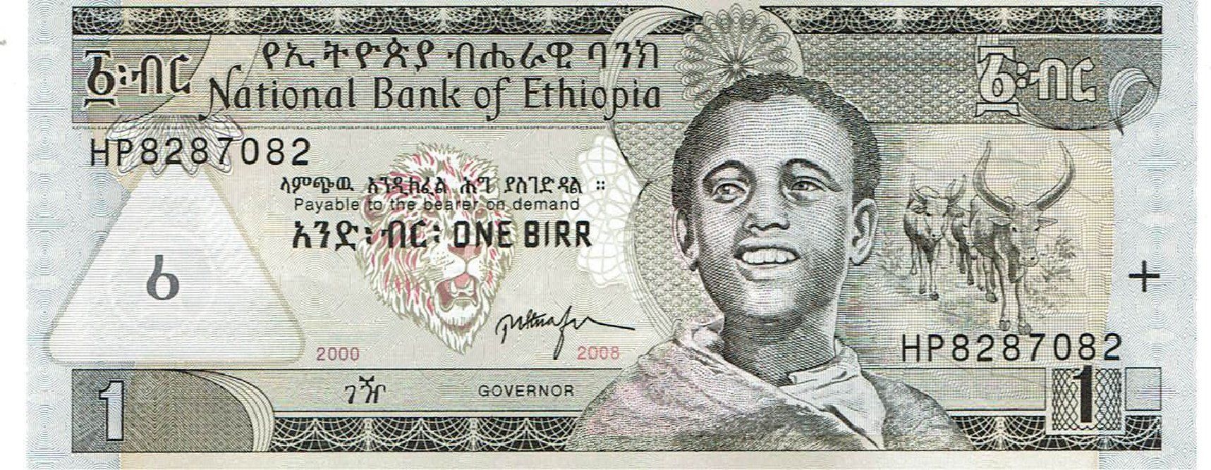 Banknoten: Ethiopia 1 Birr 2000-2008 P-46e UNZ – Neu (gemäss Beschreibung) aus Steffisburg von ber_8htf