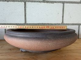 Grosse runde Bonsaischale Keramik Ø 24 cm  gestempelt