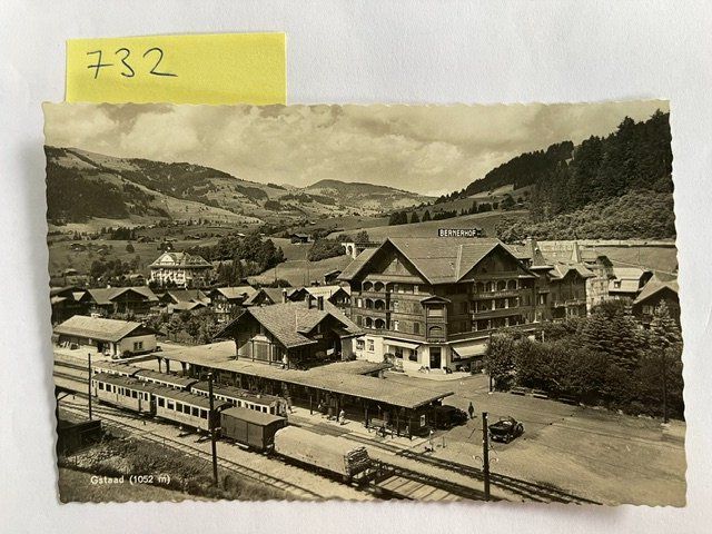Cartoline postali: alte Ansichtskarte Gstaad Bahnhof, 1939 – Usato da Niederwil AG venduto da dahu75