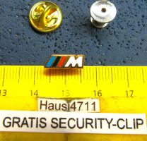 BMW M-POWER SCHMUCK-PIN ENAMEL GOLDIG KLEIN MIT SECURITYCLIP