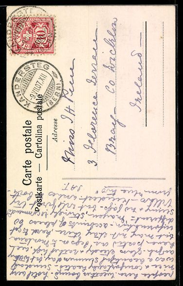 Cartoline postali: Merligen /Thunersee, Panorama mit Tunnel – Usato da Berlin venduto da bartko-reher 1