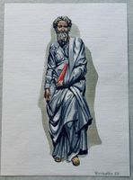 W. Friedlin, Aquarell, signiert, 1959 .- Griech. Philosoph