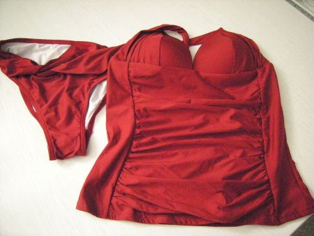 Tankini Badeanzug Badekleid Gr. S / 36 rostrot NEU