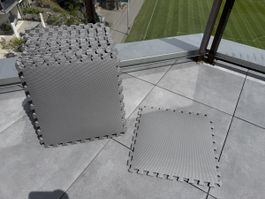 Pool Bodenschutzplatten Premium Grau | 50 × 50 cm | 36 Stück