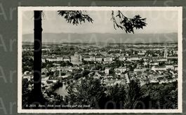 AK sw Bern BE Blick vom Gurten ≈ 1940 