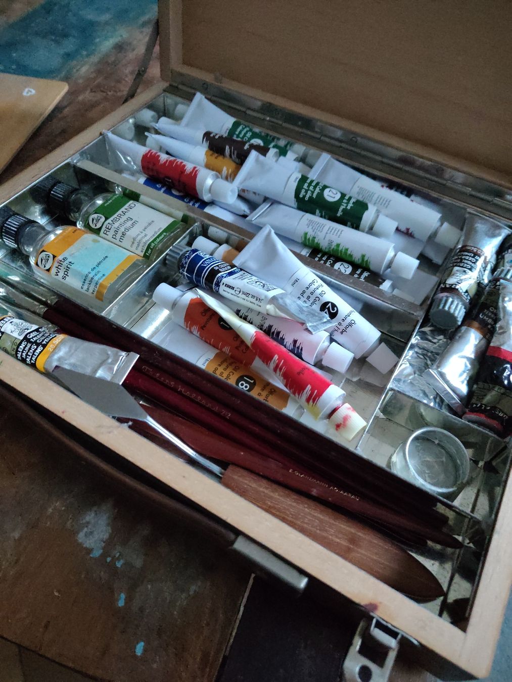 Colori: Malkoffer, Ölfarben, Pinsel, Palette – Usato da Olten venduto da so.bi 4