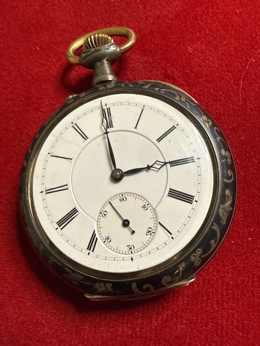 Uhren: Antike Taschenuhr echt Silber 55 mm – Gebraucht aus Pfeffingen von Allhandelklgwatches