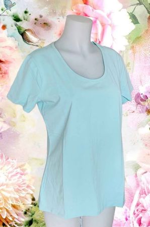 Sommerliches Damen BioT-Shirt, hellblau, Grösse L NEU
