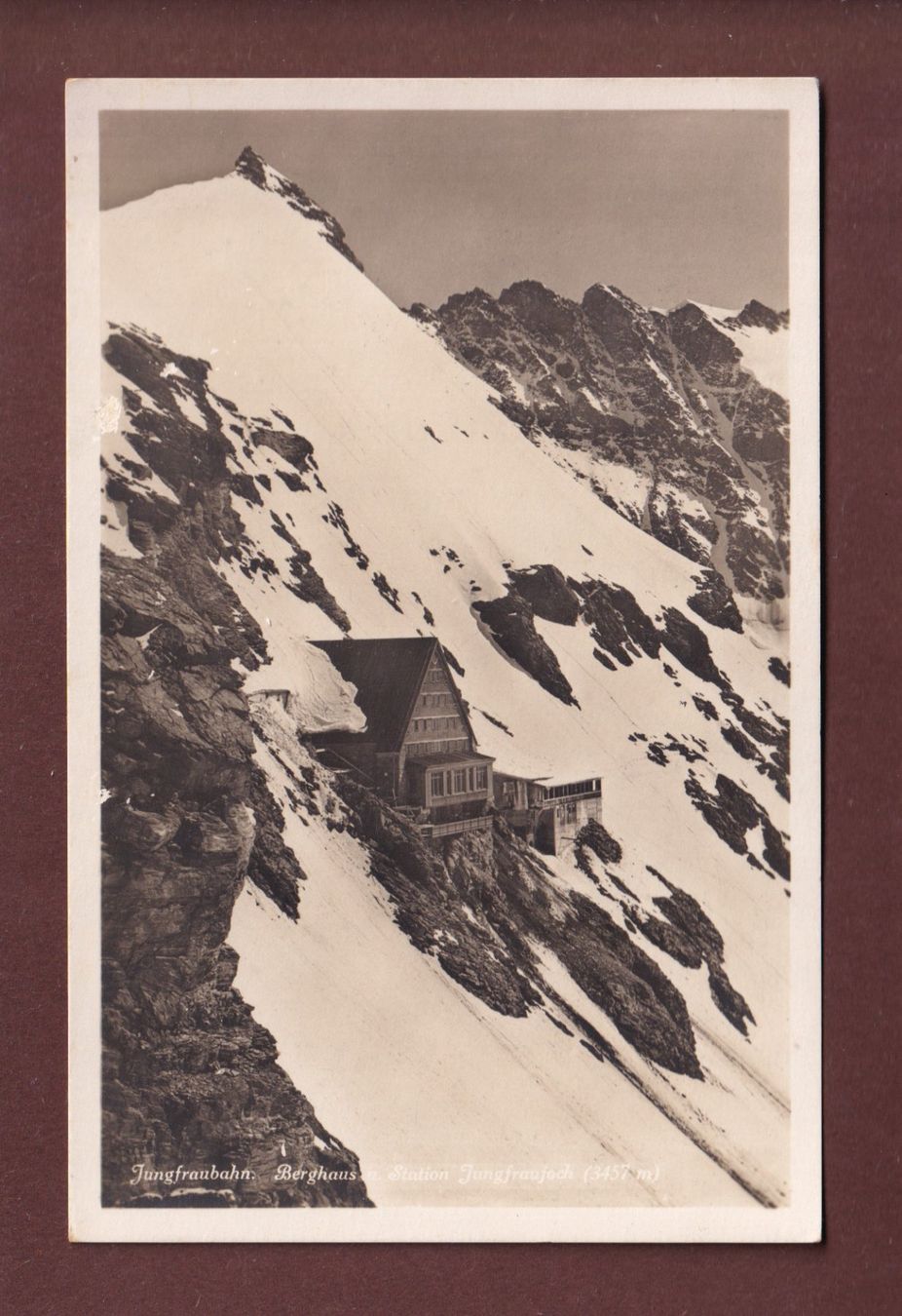 Cartoline postali: JUNGFRAUJOCH - Berghaus - 1939 – Usato da Pully venduto da nicecards-shop