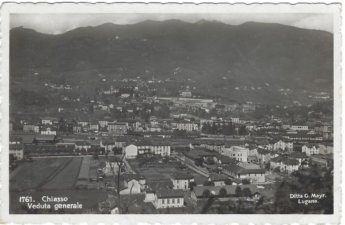 Cartoline postali: Chiasso Veduta generale 1936 – Usato da Brenles venduto da hello1063