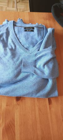 Maglione Massimo Dutti azzurro cotone seta taglia XL XL XL