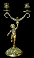 bougeoir Kerzenhalter Putti ange Engel Putto Messing ?