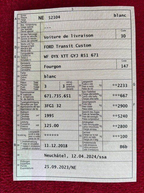 Ford Veicoli commerciali: Bus Ford Transit Custom – Usato da Hauterive NE venduto da sofia66 1