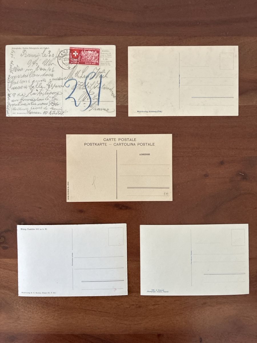 Cartoline postali: 10 Ansichtskarten Schweiz vom Brünig BE. A – Usato da Oftringen venduto da Cla.vD.74 3
