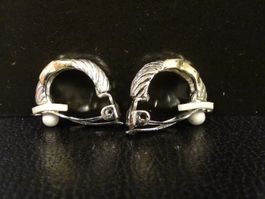 Vintage Ohrclips Clips Ohrschmuck Silber Gold 80er 90er
