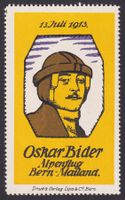 Flugspende Vignette 1913.2 Oskar Bider postfrisch **
