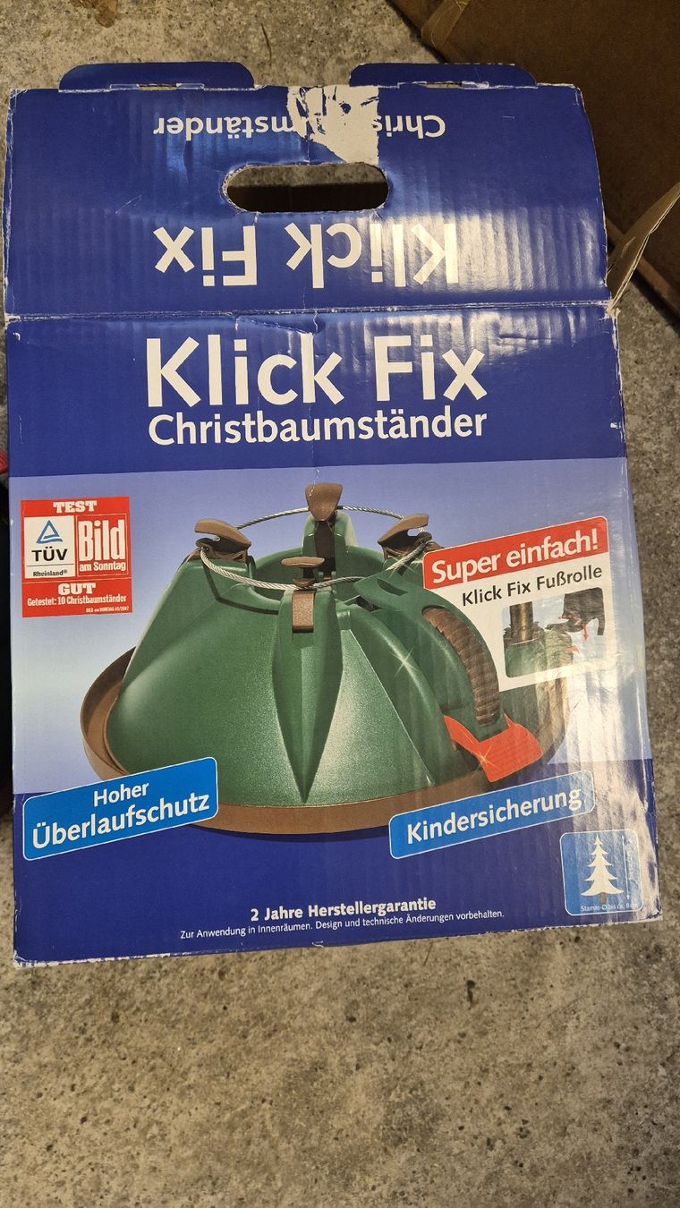 Christbaumständer: Klick Fix Christbaumständer mit Seilzugfunktion gebraucht – Gebraucht aus Zollikerberg von Dragon994