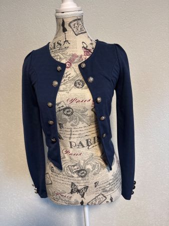 Marineblaues Jäckchen Gr. XS mit goldenen Knöpfen