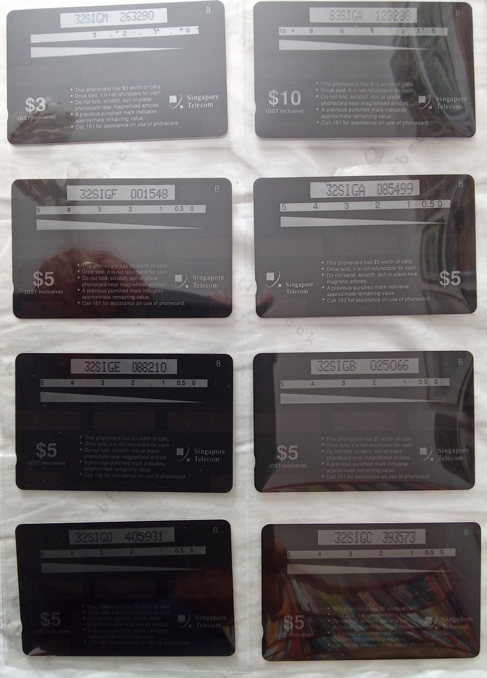 Cartes de téléphone: 8 Telefonkarten Singapur. Blumen – D'occasion à Zürich par tol_b7c7 1