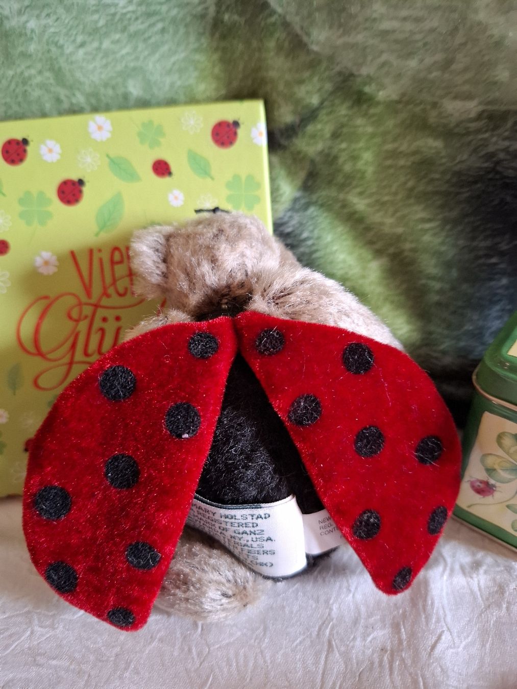 Tutte le decorazioni: 2 MARIENKÄFER TEDDY'S MIT DEKO MARIENKÄFER – Nuovo (secondo la descrizione) da Gretzenbach venduto da schibaya 3