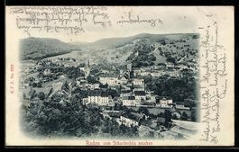 AK Baden, Ortsansicht vom Schartenfels gesehen