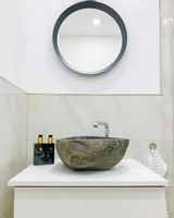 Lavabo en pierre de rivière Ovale 37-46 cm