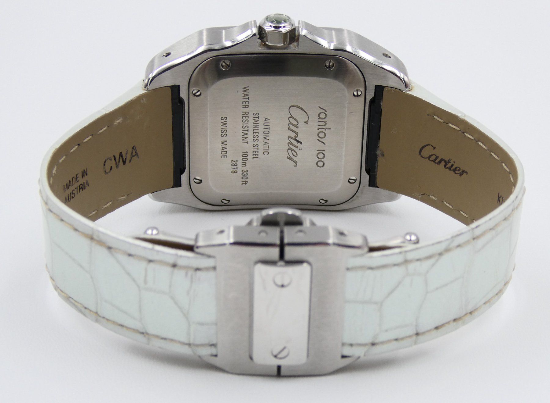 Cartier Orologi: CARTIER "SANTOS 100" MIT PERLMUTTZIFFERBLATT – Usato da Luzern venduto da EdiGem 1