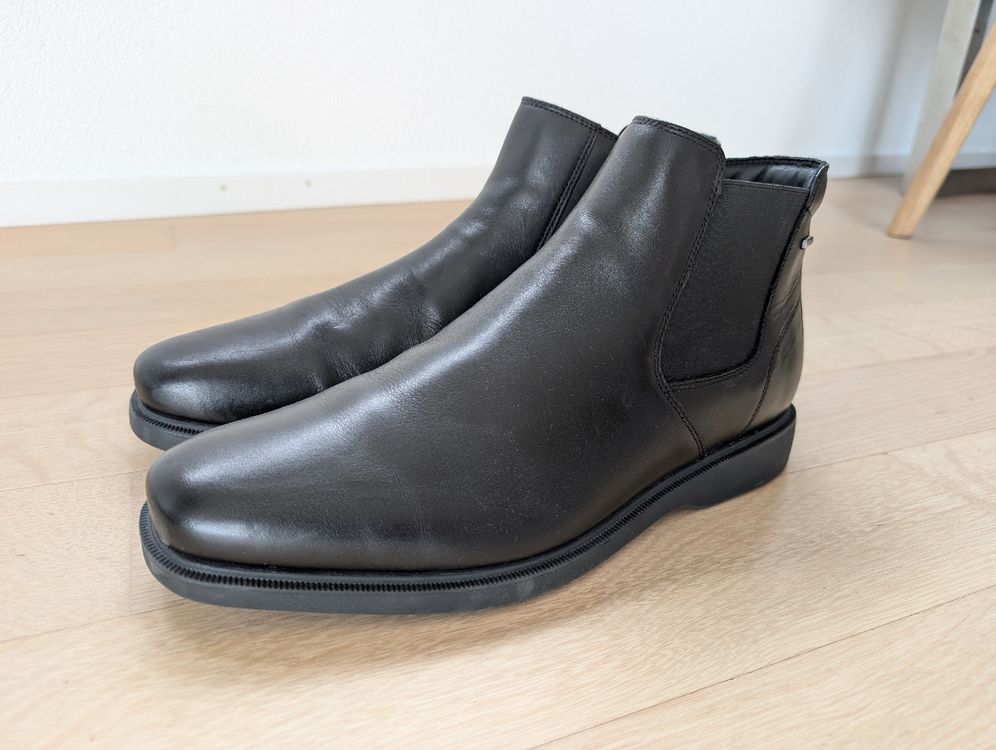 Chaussures hommes: Geox Black Leather Ankle Schoes – D'occasion à Lachen SZ par joa_rf9n 1