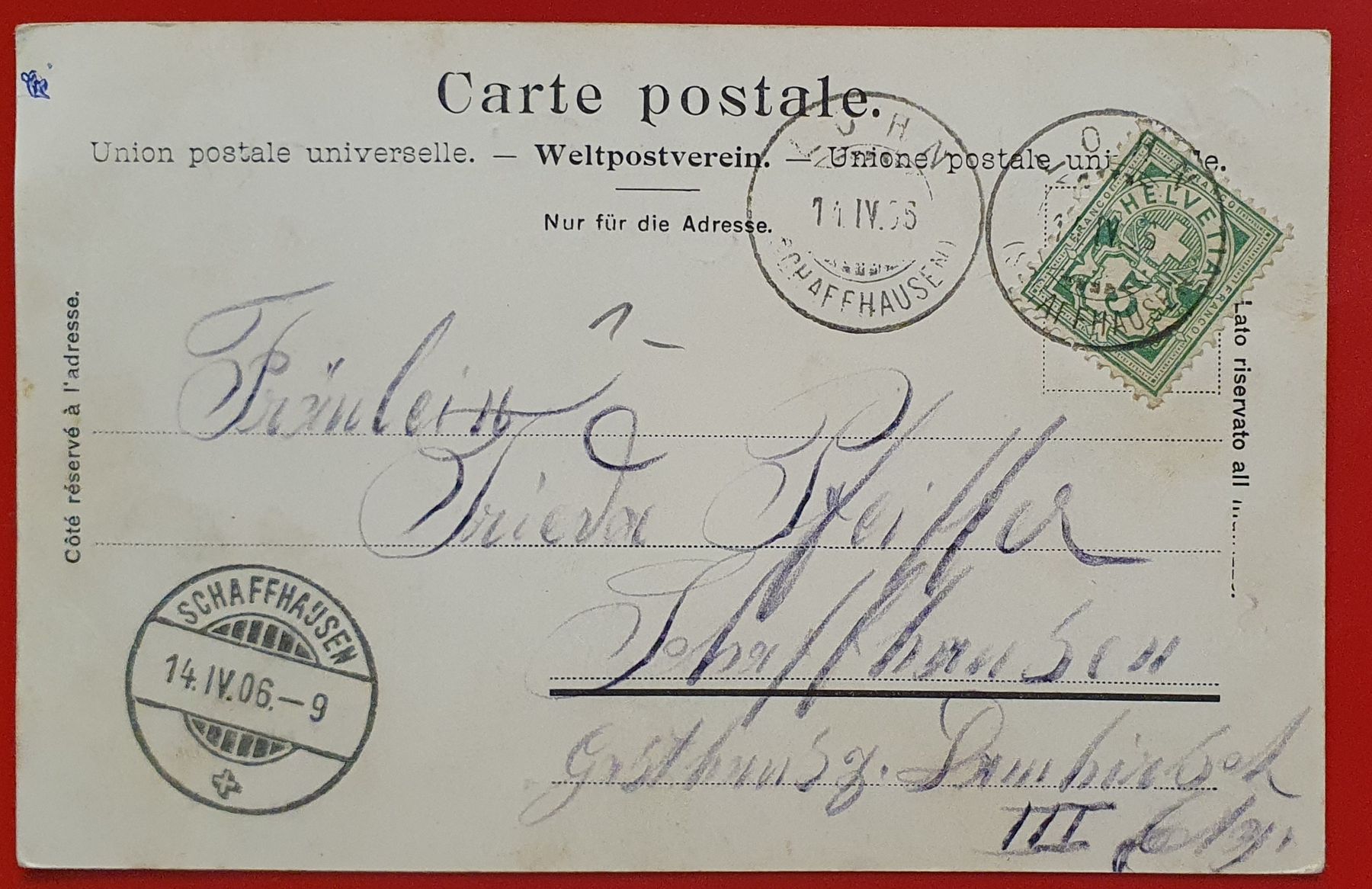 Cartoline postali: Ferienheim in Büttenhardt / Schaffhausen – Usato da Kreuzlingen venduto da Rschweiz1 1